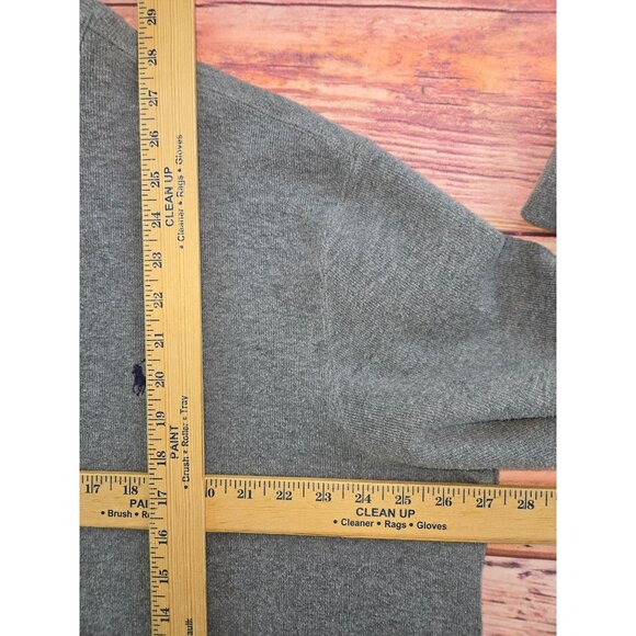 Polo Ralph Lauren Mens Gray Quarter-Zip Pullover Sweater XXL Cotton - Picture 7 of 7
